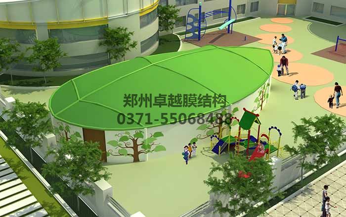 幼兒園膜結構遮陽棚設計效果圖二